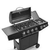 TAINO BASIC 4+1 Gasgrill BBQ GRILLWAGEN Edelstahl Brenner Seitenkocher TÜV Grill – Bild 2