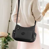 Damen Handtasche Umhängetasche Crossbag schwarz Crossbody Bag Schultertasche DE – Bild 12