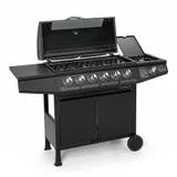 TAINO BASIC 6+1 Gasgrill BBQ GRILLWAGEN Edelstahl Brenner Seitenkocher TÜV Grill – Bild 6