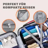 monzana® Hartschalenkoffer Rollen 360º Handgepäck Blau ABS – Bild 7