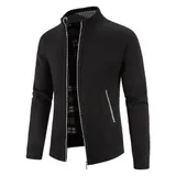 Strickjacken Herren Trachtenjacke Reißverschluss Gestrickt Cardigan Wintermantel – Bild 15