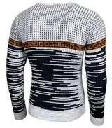 Herren Pullover Slim Fit Rundhals Strick-Pullover Longsleeve in Feinstrick B-156 – Bild 5