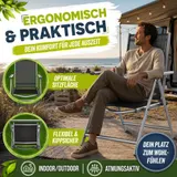 tillvex® Gartenstuhl Hochlehner Klappstuhl Campingstuhl Sessel Klappbar Garten – Bild 5