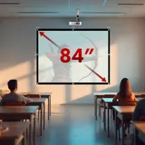 Projektionswand Beamer Leinwand Wandhängend 84" 175x131cm – Bild 7