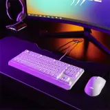 uRage Gaming PC Tastatur Keyboard Exodus 220 TKL RGB Slim USB-A QWERTZ Weiß – Bild 4