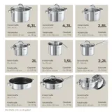 Kochtopfset Induktion 15-tlg Edelstahl Töpfe Glasdeckel Kochgeschirr Pfannenset – Bild 7