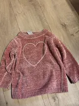 Pullover Mädchen 👧110 C&a Rosa mit HERZ ❤️ ansehen  – Bild 1