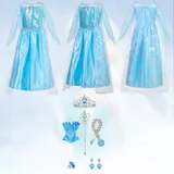 Karneval Kinder Eiskönigin Prinzessin Elsa Cosplay Kleid Party Mädchen Kostüme – Bild 9