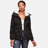 Marikoo Damen Herbst Winter Jacke Teddyfell gefüttert Winterjacke Kapuze B802 – Bild 2