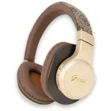 Guess Bluetooth 5.3 Wireless Headphones On-Ear 4G Script Logo Brown / Gold – Bild 1