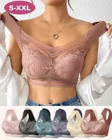 [6 Farben] Damen Spitzen BH mit Schale ohne Bügel Bustier Komfort Push Up Sexy ♥ – Bild 1