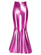 DE Mädchen Tanzkleid Glitzer Pailletten Jazz-Tanzkostüm Oberteil und Schlaghosen – Bild 10