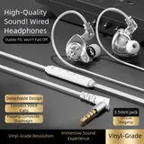 Abnehmbare 3,5 mm In-Ear Ohrhörer für PC Gaming und Musik mit 1,2 m Kabel – Bild 2