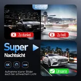 Dashcam Auto 2-Kanal 4K+1080P Autokamera Mit GPS 3.16 Zoll-Bildschirm Dashcam – Bild 7