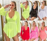 Koucla Party Kleid Cover-Up Damen Minikleid Strand Sommer Milax-Fashion – Bild 8
