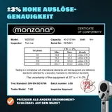 MONZANA® Drehmomentschlüssel 1/2 Zoll 40-210 Nm 3 Stecknüsse 17 19 21mm Auto – Bild 6