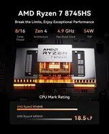 NIPOGI Mini Game PC AMD Ryzen 7 8745HS 16GB DDR5 512GB SSD WiFi 6 Windows 11 Pro – Bild 2