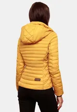 Marikoo Samtpfote Damen Jacke Steppjacke Frühling Übergangsjacke gesteppt Kapuze – Bild 5