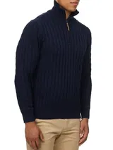 Indicode Herren Strickpullover INHector-Pullover Pulli Stehkragen Reißverschluss – Bild 4