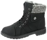 Damen Winter Boots Stiefeletten Schnür-Booty Gefüttert Winterschuh Schwarz 37-42 – Bild 8