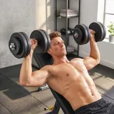 Hantelset 2er Kurzhanteln, 50 kg Kurzhantel Set für Krafttraining, Fitness Stahl – Bild 2