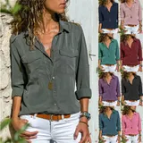 Damen Basic Sommer T-Shirt Kurzarm Hemd Bluse Freizeit Oberteile Tunika Tops Tee – Bild 13