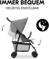 Hauck Sport Kinder Buggy Wagen SPORT Stahl Polyester Kunststoff grey – Bild 4