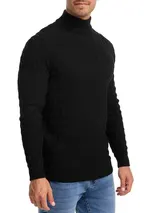 Indicode Herren Strickpullover INAlpha-Fein Grob Strick Pulli Stehkragen Sweater – Bild 3