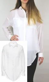 Damen Bluse weiß Hemd Long Bluse weich fallend pflegeleicht Größe 34 - 48 neu005 – Bild 1