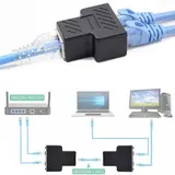 2/4x RJ45 Y Splitter Coupler Adapter Netzwerk LAN Ethernet Internet Verlängerung – Bild 4