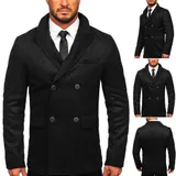 Mantel Jacke Wintermantel Sakko Casual Stehkragen Motiv Men Herren BOLF Classic – Bild 6