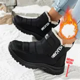 Damen Schneeschuhe Wasserdicht Winter Warm Stiefel Stiefeletten Flache Boots – Bild 1