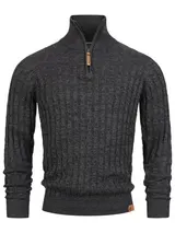 Indicode Herren Strickpullover INHector-Pullover Pulli Stehkragen Reißverschluss – Bild 1