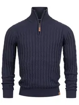 Indicode Herren Strickpullover INHector-Pullover Pulli Stehkragen Reißverschluss – Bild 1