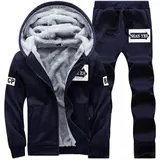 Herren Winterjacke Warm Fleecejacke Jogginganzug Tracksuit Suit Sportanzug DE – Bild 4
