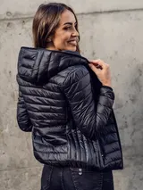 Steppjacke Jacke Übergangsjacke Sportjacke Kapuze Classic Damen BOLF Unifarben  – Bild 2