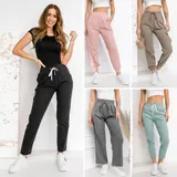Freizeithose Laufhose Trainingshose Hose Cargo Sport Damen Mix BOLF Unifarben – Bild 2