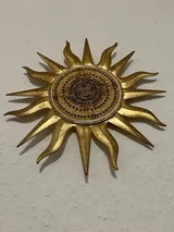 Wanddeko Weltbild Sonne Gold - 29cm - Dekoration, Wohnzimmer, Badezimmer, Küche – Bild 2