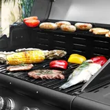 TAINO RED 4+1 Gasgrill BBQ Grillwagen Edelstahl Brenner Seitenkocher Thermometer – Bild 3