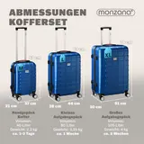 monzana® Hartschalenkoffer-Set Exopack 3-tlg Champagner ABS – Bild 3