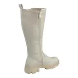 Damen Stiefel Übergangstiefel Leicht Gefüttert Blockabsatz Leder-Optik 36 38 39 – Bild 3