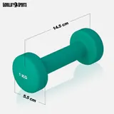 GORILLA SPORTS® Kurzhanteln 2er Set Hanteln Gymnastikhanteln Gewichte Neopren – Bild 2