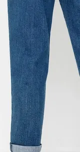 Damen Strech Jeans Mom blue denim High Waist Saum Umschlag Gr. 36 - 52 neu 72346 – Bild 7