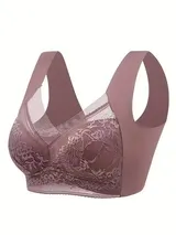 [6 Farben] Damen Spitzen BH mit Schale ohne Bügel Bustier Komfort Push Up Sexy ♥ – Bild 15