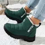 Damen Schneeschuhe Wasserdicht Winter Warm Stiefel Stiefeletten Flache Boots – Bild 3