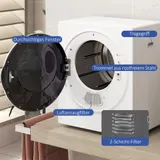 HOMCOM Mini Wäschetrockner 4 kg mit 4 Programme bis zu 65℃ 850W für Kleidung – Bild 6