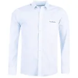 Pierre Cardin Herren Hemd Langarm Regular Fit – Freizeit & Business, Weiß/Blau – Bild 10