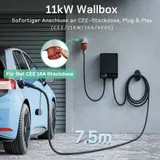 dé Typ 2 Wallbox 11kW mit APP und RFID, 6-16A 3-Phasen EV-Ladegerät 400V 7.5m – Bild 2