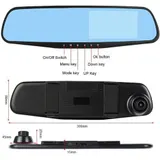 4" 1080P Spiegel Dash Cam Dual Lens Auto DVR Rückfahrkamera Recorder Car DHL – Bild 4