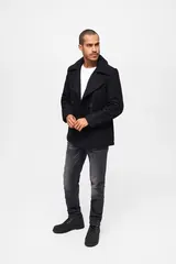 Brandit Herren Pea Coat Winterjacke Cabanjacke Mantel Marine Jacke 3109 2/29D – Bild 4